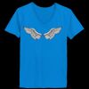 Ladies’  Junior Fine Jersey V-Neck Longer Length T-Shirt Thumbnail