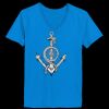 Ladies’  Junior Fine Jersey V-Neck Longer Length T-Shirt Thumbnail