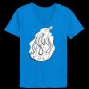 Ladies’  Junior Fine Jersey V-Neck Longer Length T-Shirt Thumbnail