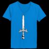 Ladies’  Junior Fine Jersey V-Neck Longer Length T-Shirt Thumbnail