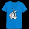 Ladies’  Junior Fine Jersey V-Neck Longer Length T-Shirt Thumbnail