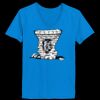 Ladies’  Junior Fine Jersey V-Neck Longer Length T-Shirt Thumbnail