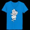 Ladies’  Junior Fine Jersey V-Neck Longer Length T-Shirt Thumbnail