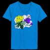 Ladies’  Junior Fine Jersey V-Neck Longer Length T-Shirt Thumbnail