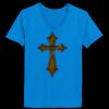 Ladies’  Junior Fine Jersey V-Neck Longer Length T-Shirt Thumbnail