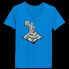 Ladies’  Junior Fine Jersey V-Neck Longer Length T-Shirt Thumbnail