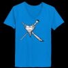 Ladies’  Junior Fine Jersey V-Neck Longer Length T-Shirt Thumbnail