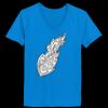 Ladies’  Junior Fine Jersey V-Neck Longer Length T-Shirt Thumbnail