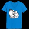 Ladies’  Junior Fine Jersey V-Neck Longer Length T-Shirt Thumbnail