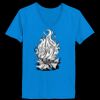 Ladies’  Junior Fine Jersey V-Neck Longer Length T-Shirt Thumbnail