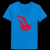 Ladies’  Junior Fine Jersey V-Neck Longer Length T-Shirt Thumbnail