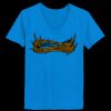 Ladies’  Junior Fine Jersey V-Neck Longer Length T-Shirt Thumbnail