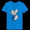 Ladies’  Junior Fine Jersey V-Neck Longer Length T-Shirt Thumbnail