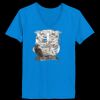 Ladies’  Junior Fine Jersey V-Neck Longer Length T-Shirt Thumbnail