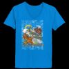 Ladies’  Junior Fine Jersey V-Neck Longer Length T-Shirt Thumbnail