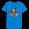 Ladies’  Junior Fine Jersey V-Neck Longer Length T-Shirt Thumbnail