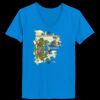 Ladies’  Junior Fine Jersey V-Neck Longer Length T-Shirt Thumbnail