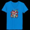 Ladies’  Junior Fine Jersey V-Neck Longer Length T-Shirt Thumbnail