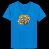 Ladies’  Junior Fine Jersey V-Neck Longer Length T-Shirt Thumbnail