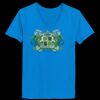 Ladies’  Junior Fine Jersey V-Neck Longer Length T-Shirt Thumbnail