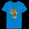 Ladies’  Junior Fine Jersey V-Neck Longer Length T-Shirt Thumbnail