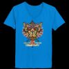 Ladies’  Junior Fine Jersey V-Neck Longer Length T-Shirt Thumbnail