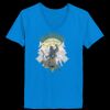 Ladies’  Junior Fine Jersey V-Neck Longer Length T-Shirt Thumbnail