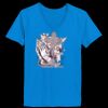 Ladies’  Junior Fine Jersey V-Neck Longer Length T-Shirt Thumbnail