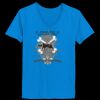 Ladies’  Junior Fine Jersey V-Neck Longer Length T-Shirt Thumbnail