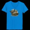 Ladies’  Junior Fine Jersey V-Neck Longer Length T-Shirt Thumbnail