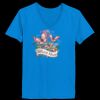Ladies’  Junior Fine Jersey V-Neck Longer Length T-Shirt Thumbnail