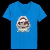 Ladies’  Junior Fine Jersey V-Neck Longer Length T-Shirt Thumbnail