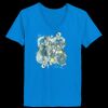 Ladies’  Junior Fine Jersey V-Neck Longer Length T-Shirt Thumbnail