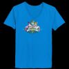 Ladies’  Junior Fine Jersey V-Neck Longer Length T-Shirt Thumbnail