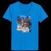 Ladies’  Junior Fine Jersey V-Neck Longer Length T-Shirt Thumbnail