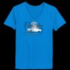 Ladies’  Junior Fine Jersey V-Neck Longer Length T-Shirt Thumbnail