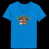 Ladies’  Junior Fine Jersey V-Neck Longer Length T-Shirt Thumbnail