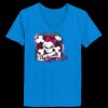 Ladies’  Junior Fine Jersey V-Neck Longer Length T-Shirt Thumbnail