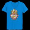 Ladies’  Junior Fine Jersey V-Neck Longer Length T-Shirt Thumbnail