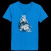 Ladies’  Junior Fine Jersey V-Neck Longer Length T-Shirt Thumbnail