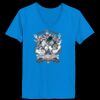 Ladies’  Junior Fine Jersey V-Neck Longer Length T-Shirt Thumbnail