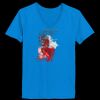 Ladies’  Junior Fine Jersey V-Neck Longer Length T-Shirt Thumbnail