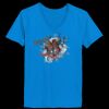Ladies’  Junior Fine Jersey V-Neck Longer Length T-Shirt Thumbnail