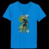 Ladies’  Junior Fine Jersey V-Neck Longer Length T-Shirt Thumbnail