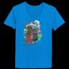 Ladies’  Junior Fine Jersey V-Neck Longer Length T-Shirt Thumbnail