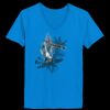 Ladies’  Junior Fine Jersey V-Neck Longer Length T-Shirt Thumbnail