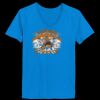 Ladies’  Junior Fine Jersey V-Neck Longer Length T-Shirt Thumbnail