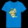 Ladies’  Junior Fine Jersey V-Neck Longer Length T-Shirt Thumbnail