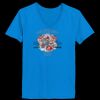 Ladies’  Junior Fine Jersey V-Neck Longer Length T-Shirt Thumbnail