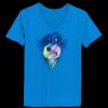 Ladies’  Junior Fine Jersey V-Neck Longer Length T-Shirt Thumbnail